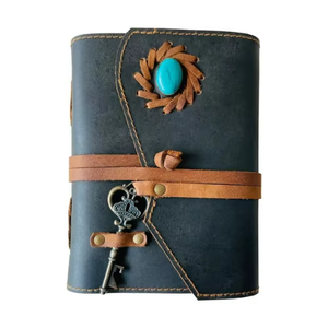 Vintage Leather Gemstone Religious Handmade Hardcover Journal <b>Diary</b> <b>Notebook</b> with Deckle Edge Paper-Gift for Writing and Spell - Product Image 6
