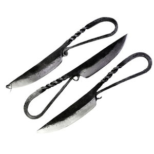 Cuchillo de Cocina Burraq Hecho a Mano, Estilo Medieval, Acero de Damasco Forjado, Multifuncional, Hoja No Ajustable, Personalizable - Product Image 2