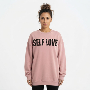 Women Oversize <b>Puff</b> Printing Sweatshirt Drop Shoulder Crew Neck 100% Cotton Knitted Winter Wear Sweatshirt Baggy Ladies Shirts - Product Image 6