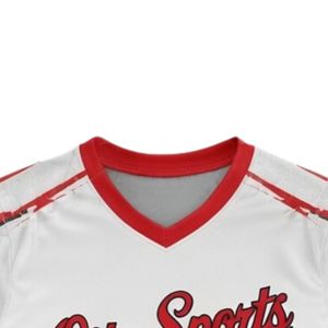 Unisex White Red Sublimated Lacrosse Jersey Lightweight <b>Polyester</b> Reversible Sports <b>Shirt</b> Match Team Performance Clothing - Product Image 3