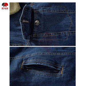 เสื้อแจ็คเก็ตยีนส์ผู้ชายติดกระดุมด้านหน้า ออกแบบเองได้ รับผลิตแบบ OEM ODM สไตล์คลาสสิก แฟชั่นลำลอง - Product Image 6