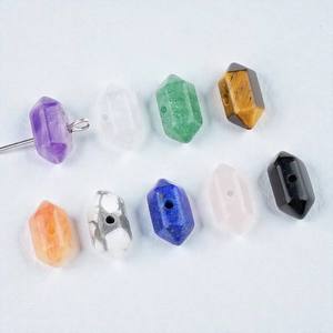 Vente en gros de pierres de guérison en quartz naturel à double pointe, très demandées - Pierres précieuses perlées pour la fabrication de bijoux, lot de pierres faites à la main - Product Image 2