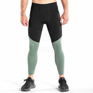 Leggings de sport pour hommes en gros, taille élastique, en Spandex/Polyester, pour le yoga et la course à pied - Product Image 2