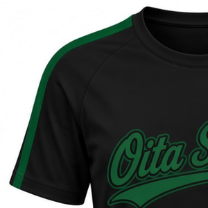 Maillot de cheerleading personnalisé noir et vert à manches courtes – Tenue de sport d'équipe, chemise athlétique pour compétition et entraînement, haut de cheerleading - Product Image 3
