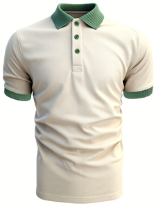 เสื้อเชิ้ตผู้ชายลำลองแบบขายส่ง OEM ขนาดสั่งทำ สีพื้น แขนสั้น ระบายอากาศ แห้งเร็ว ผ้าเจอร์ซีย์โพลีเอสเตอร์ 100% - Product Image 5