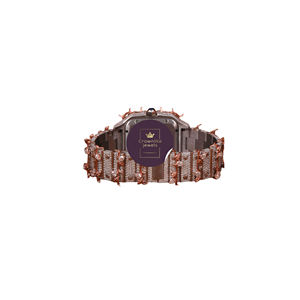 New Men's Watch Iced Moissanite Full Rose And White Gold Round Cut Diamond Quartz Watch Luxury Fashion Hip Hop Custom Date - Product Image 3