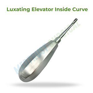 Elevador de luxación dental de 5 mm con curva interna, tamaño estándar, instrumento quirúrgico para luxación y extracción dental - Product Image 2