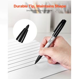Set di 36 Pennarelli Neri a Punta Fine Promozionali, Asciugatura Rapida, Resistenti allo Sbiadimento, per Plastica e Carta - Product Image 3