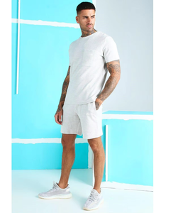 T-shirts en coton personnalisés et shorts en mesh imprimés par sublimation, ensemble de shorts décontractés pour hommes, ensemble de survêtement tendance pour hommes - Product Image 3