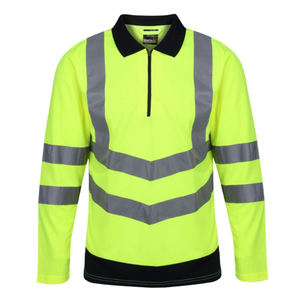Chemises polo de sécurité haute visibilité, classe 1, chemises réfléchissantes, chemises de travail pour chantier, manches courtes/longues pour hommes - Product Image 1