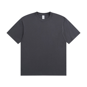 China Bangladesh Factory Price OEM Customized Logo Embroidery 260G Heavyweight Combed Cotton Loose Fit Solid <b>White</b> Men T Shirt - Product Image 5