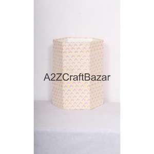 Poubelle extérieure hexagonale élégante en carton de coton pliable avec motif imprimé DIY pour bureau, maison, jardin - Personnalisable - Product Image 2