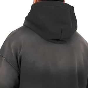 Sweat-shirt à capuche oversize délavé pour homme, style streetwear décontracté, coupe ample, mode urbaine, vente en gros OEM, vêtements d'hiver - Product Image 5