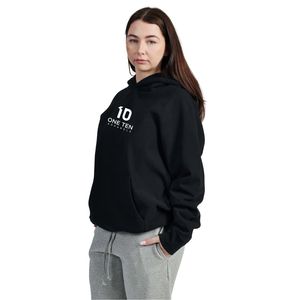 Relaxed Fit <b>Fleece</b> Hooded Sweatshirt in <b>Black</b> Color Soft Cotton Blend Pullover Hoodie Casual Warm Unisex Streetwear - Product Image 4