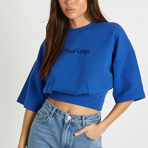 T-shirt à manches longues col rond en jersey 100% coton, de haute qualité, sur mesure, décontracté, streetwear, tendance - Product Image 4