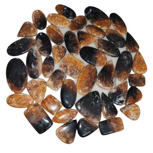 Cabujones de cuarzo natural al por mayor, de raíz de palma, multicolor, formas variadas, para la elaboración de pendientes, gemas sueltas para coleccionistas, certificados IGI - Product Image 1