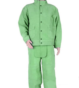 Chaqueta de Soldadura de Cuero Vacuno de Primera Calidad, Chaqueta de Trabajo Resistente a Chispas para Soldadores, para Trabajo Pesado - Product Image 1