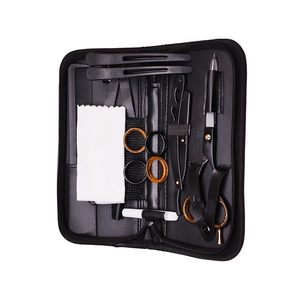 Kit de ciseaux de coiffure professionnels avec lames en acier inoxydable et poignées en plastique pour usage en salon - Product Image 1