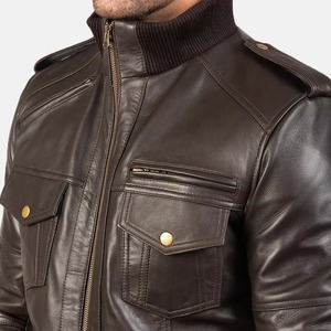 Veste en cuir PU synthétique pour homme, style motard classique, design tendance hiver, écologique, nouvelle arrivée, Proventure Industry Custom. - Product Image 3