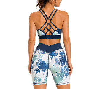 Nouvel arrivage : Ensemble de sport côtelé sans coutures pour femme – Tenue de fitness, entraînement, extensible, athlétique, deux pièces - Product Image 2