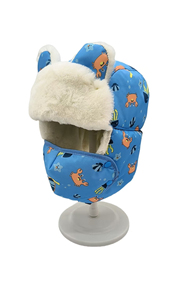 Lindo Gorro con Orejeras con Estampado de Sirena Rosa para Niños, Gorro Cálido con Forro Suave para Usar al Aire Libre en Invierno, Gorro con Diseño de Dibujos Animados para Niñas - Product Image 6