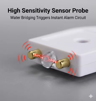 Détecteur de fuite d'eau intelligent WiFi Tuya, alarme, application Smart Life, alerte d'inondation pour sous-sol et lave-linge