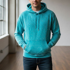 Sudaderas con Pedrería para Hombre, Estilo Urbano, Cómodas y Cálidas, Ideales para la Moda Urbana y la Vida Nocturna - Product Image 3