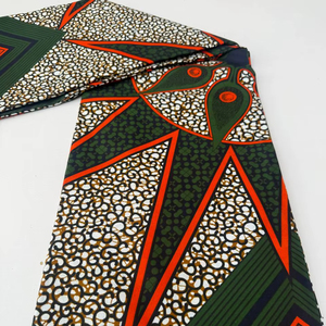 Tissu de coton imprimé à la cire véritable de haute qualité pagne de cire authentique pour l'artisanat et la mode de vêtements Ankara de Kinshasa - Product Image 1