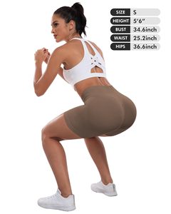 High Waisted Workout Gym Shorts For Women Biker Shorts Tummy Control Butt Lifting Running Sports Yoga <b>Booty</b> Scrunch Butt Shorts - Product Image 6