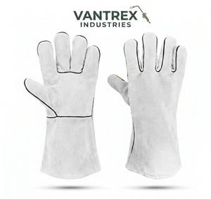 Industrial Heavy Duty Cowhide Leather Breathable Impact Protection Casual Welding Work Gloves - Product Image 6