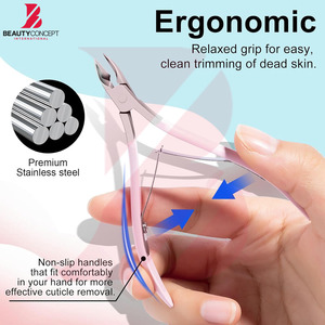 ที่ตัดเล็บด้ามจับสีชมพู, ผลิตภัณฑ์อินเทรนด์ล่าสุด ที่ตัดหนังกำพร้า ใบมีดสแตนเลสคมกริบ อุปกรณ์ทำเล็บมือและเล็บเท้าเพื่อความงาม - Product Image 4