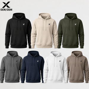 X Sports <b>City</b> <b>Men</b> Street Wear Pullover <b>Hoodies</b> Hooded Premium Cotton Polyester Blend Customized Plain Colors Hot Sale Fashion - Product Image 1