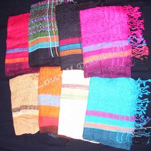 Pañuelo de Gasa Tejido a Mano Lowellcraft para Mujer, Diseño de Bandera Personalizado, 100% Algodón, Largo, Verano, con Patrón Teñido con Hilo Dobby - Product Image 4