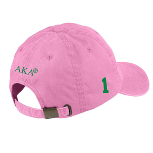 AKA Club <b>Series</b> Hat Pink Embroidered Cotton Baseball Cap Adjustable Curved Brim Casual Unisex Sports Outdoor Cap - Product Image 3