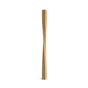 Balaustre de Madera Maciza de Roble Rojo Personalizado Directo de Fábrica, 42 Pulgadas, Puntas de Madera Tradicionales para Escaleras Residenciales - Product Image 1