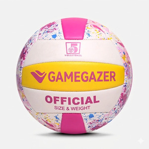 Balón de Voleibol GAMEGAZER MS-VB-1010 de PU, Duradero y Ligero, Talla 5, Peso 260-280G, Circunferencia 650-670MM, Personalizable, Cosido a Máquina - Product Image 6