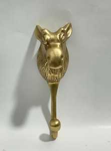 Golden Deer Head Candle Holder Brass Animal Figurine <b>Rustic</b> Tabletop <b>Decor</b> for Living Room Christmas Theme - Product Image 2