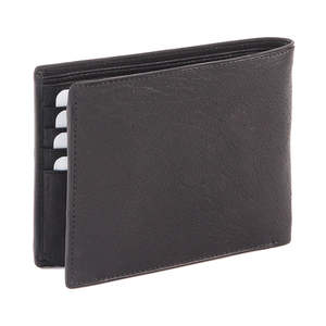 Royaa Unisex Geometric Pattern Genuine Leather Long <b>Wallet</b> Minimalist Thin Design <b>RFID</b> <b>Blocking</b> Cowhide Open Closure Polyester - Product Image 2