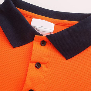 เสื้อเชิ้ตนิรภัยแบบสวมใส่สบาย ระบายอากาศได้ดี สีส้มกรมท่า แถบสะท้อนแสงแบบเรียบ ระดับ Class 2 สำหรับงานอุตสาหกรรม - Product Image 3
