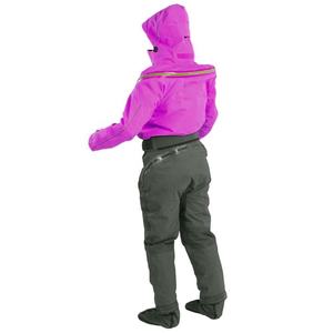 Men's Blue Waterproof Polyester <b>Work</b> Coverall with Orange Zipper and <b>Black</b> Trim for Industrial Use - Product Image 5
