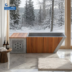Bain de glace de récupération de qualité professionnelle en acier inoxydable 316 et cèdre rouge, avec contrôle numérique intelligent Wi-Fi, pour pavillon de <span class=keywords><strong>spa</strong></span> domestique Holland - Product Image 1