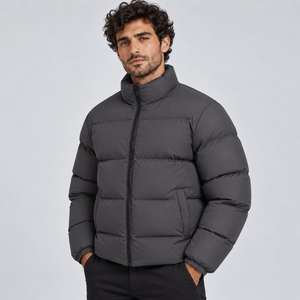 Veste matelassée d'hiver imperméable à col montant pour homme, personnalisable, style doudoune, pour l'extérieur, vente en gros - Product Image 6
