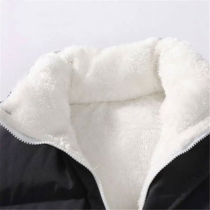 New Winter Men's Woolen Vest Warm Sleeveless Jacket Casual Solid <b>Thick</b> Fashion O-Neck Zipper Vest Outwear Waterproof Reversible - Product Image 6