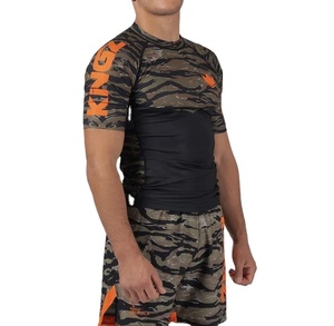<b>MMA</b> <b>Rash</b> <b>Guard</b> Unisex Professional High Quality Spandex/Polyester Breathable Quick Dry Customizable Logo Color Martial Arts - Product Image 1