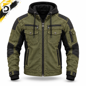 Sweat à capuche en jean Kevlar durable, doté d'une silhouette moderne, de zones renforcées et d'une construction confortable pour un usage quotidien actif. - Product Image 1