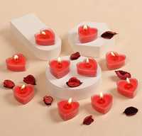 Lilin Teh Berbentuk Hati Merah Romantis dari Lilin Kedelai |   Dekorasi Rumah Ramah Lingkungan Organik Tidak Beracun Tahan Lama Buatan Tangan untuk