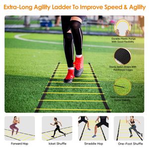 Set di Attrezzature per Allenamento di Velocità e Agilità per Principianti Professionisti, Include Scala da 6 Metri, Coni, Paracadute, Picchetti e Ostacoli - Product Image 4