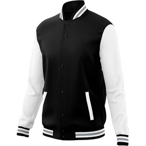 Casual Streetwear College Bomber Jacket Cool Variety of Long Fabric Leather Varsity Jackets for <b>Men</b> - Product Image 4