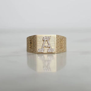 Bague de fiançailles et de mariage personnalisée unisexe en argent sterling 925 avec diamant Moissanite VVS1 serti à griffes, style Hip Hop - Product Image 1