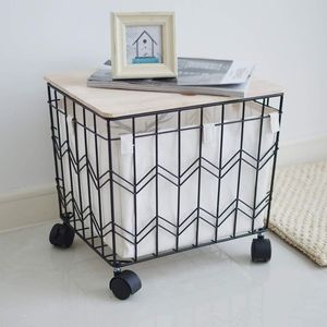 Cesto de Ropa Metálico Resistente para Hoteles, Hostales y Uso Comercial con Marco Reforzado y Alta Resistencia - Product Image 1